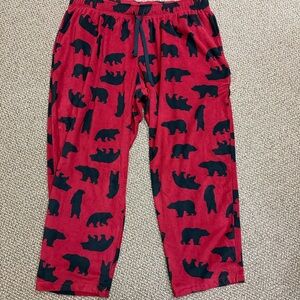 Mens Red Bear Print‎  /Croft & Barrow Pajama Pants 3xl